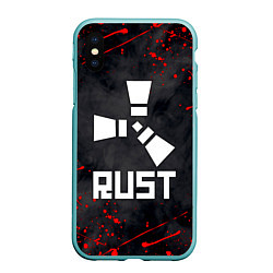 Чехол iPhone XS Max матовый RUST, цвет: 3D-мятный