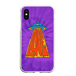 Чехол iPhone XS Max матовый Vibes of Love, цвет: 3D-белый