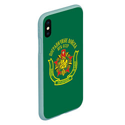 Чехол iPhone XS Max матовый Пограничные Войска КГБ СССР, цвет: 3D-мятный — фото 2
