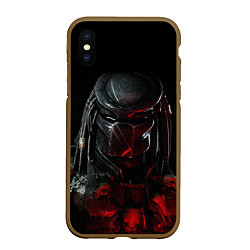 Чехол iPhone XS Max матовый PREDATOR, цвет: 3D-коричневый