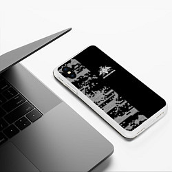 Чехол iPhone XS Max матовый Пограничные Войска, цвет: 3D-белый — фото 2
