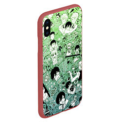 Чехол iPhone XS Max матовый Anime, цвет: 3D-красный — фото 2
