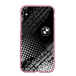 Чехол iPhone XS Max матовый BMW, цвет: 3D-розовый