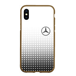 Чехол iPhone XS Max матовый Mercedes-Benz, цвет: 3D-коричневый