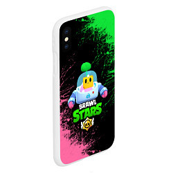 Чехол iPhone XS Max матовый BRAWL STARS SPROUT, цвет: 3D-белый — фото 2