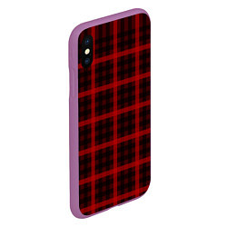 Чехол iPhone XS Max матовый Шотландка, цвет: 3D-фиолетовый — фото 2