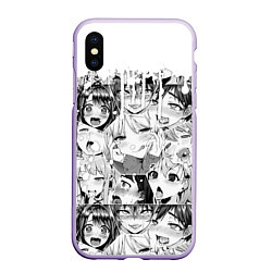 Чехол iPhone XS Max матовый AHEGAO, цвет: 3D-светло-сиреневый