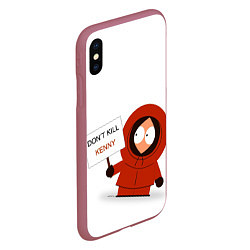 Чехол iPhone XS Max матовый Kenny McCormick, цвет: 3D-малиновый — фото 2