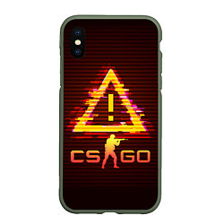 Чехол iPhone XS Max матовый CS:GO, цвет: 3D-темно-зеленый