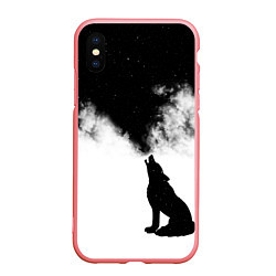 Чехол iPhone XS Max матовый Galaxy wolf