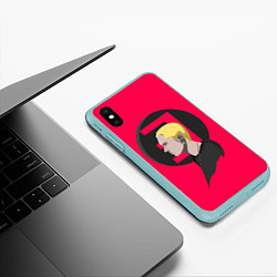 Чехол iPhone XS Max матовый Eminem, цвет: 3D-мятный — фото 2