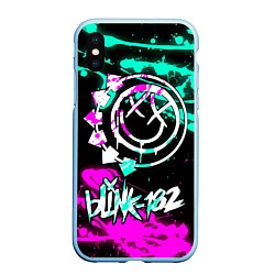 Чехол iPhone XS Max матовый Blink-182 6, цвет: 3D-голубой