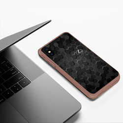 Чехол iPhone XS Max матовый LEXUS, цвет: 3D-коричневый — фото 2
