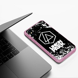 Чехол iPhone XS Max матовый LINKIN PARK 2, цвет: 3D-розовый — фото 2