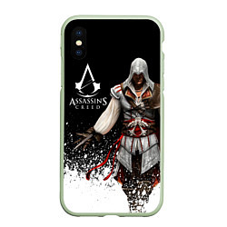 Чехол iPhone XS Max матовый Assassin’s Creed 04, цвет: 3D-салатовый