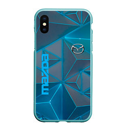 Чехол iPhone XS Max матовый MAZDA, цвет: 3D-мятный