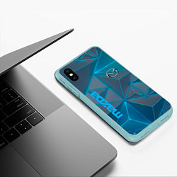 Чехол iPhone XS Max матовый MAZDA, цвет: 3D-мятный — фото 2
