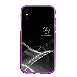 Чехол iPhone XS Max матовый MERCEDES, цвет: 3D-фиолетовый