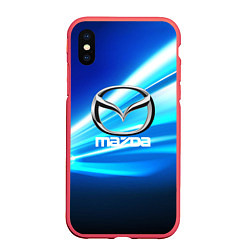 Чехол iPhone XS Max матовый MAZDA, цвет: 3D-красный