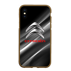 Чехол iPhone XS Max матовый CITROEN, цвет: 3D-коричневый