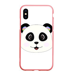 Чехол iPhone XS Max матовый Panda, цвет: 3D-баблгам