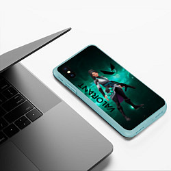 Чехол iPhone XS Max матовый Valorant, цвет: 3D-мятный — фото 2