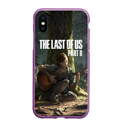 Чехол iPhone XS Max матовый The Last of Us part 2, цвет: 3D-фиолетовый