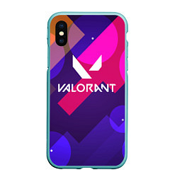 Чехол iPhone XS Max матовый Valorant, цвет: 3D-мятный