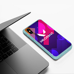 Чехол iPhone XS Max матовый Valorant, цвет: 3D-мятный — фото 2