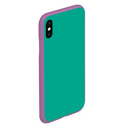 Чехол iPhone XS Max матовый Зеленый, цвет: 3D-фиолетовый — фото 2