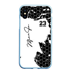 Чехол iPhone XS Max матовый Michael Jordan 23, цвет: 3D-голубой