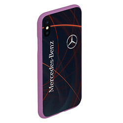 Чехол iPhone XS Max матовый MERCEDES-BENZ, цвет: 3D-фиолетовый — фото 2