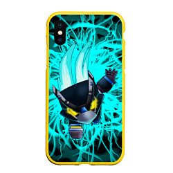 Чехол iPhone XS Max матовый Brawl Stars CROW, цвет: 3D-желтый