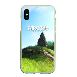 Чехол iPhone XS Max матовый FARCRY5, цвет: 3D-салатовый