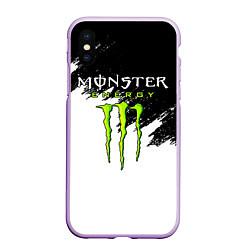 Чехол iPhone XS Max матовый MONSTER ENERGY, цвет: 3D-сиреневый