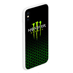 Чехол iPhone XS Max матовый MONSTER ENERGY, цвет: 3D-белый — фото 2