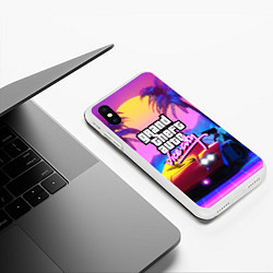 Чехол iPhone XS Max матовый GTA 2020, цвет: 3D-белый — фото 2