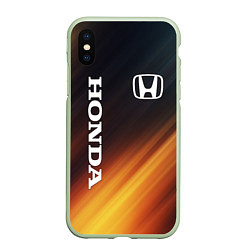 Чехол iPhone XS Max матовый HONDA, цвет: 3D-салатовый