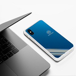 Чехол iPhone XS Max матовый VOLKSWAGEN, цвет: 3D-белый — фото 2