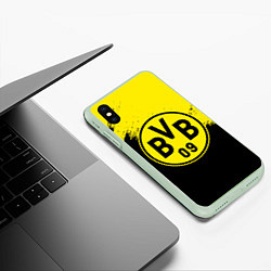 Чехол iPhone XS Max матовый BORUSSIA, цвет: 3D-салатовый — фото 2