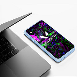 Чехол iPhone XS Max матовый VALORANT GAME, цвет: 3D-голубой — фото 2