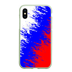 Чехол iPhone XS Max матовый Россия, цвет: 3D-салатовый