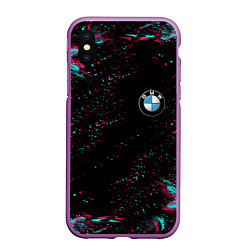 Чехол iPhone XS Max матовый BMW, цвет: 3D-фиолетовый