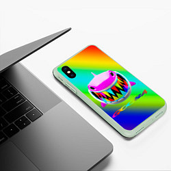 Чехол iPhone XS Max матовый 6IX9INE, цвет: 3D-салатовый — фото 2