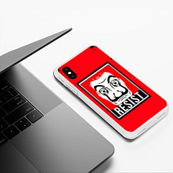 Чехол iPhone XS Max матовый La Casa de Papel Z, цвет: 3D-белый — фото 2