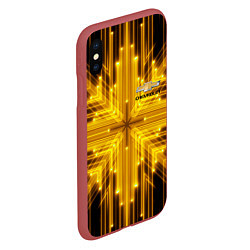 Чехол iPhone XS Max матовый CHEVROLET, цвет: 3D-красный — фото 2