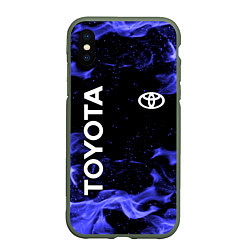 Чехол iPhone XS Max матовый TOYOTA, цвет: 3D-темно-зеленый