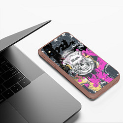 Чехол iPhone XS Max матовый Череп, цвет: 3D-коричневый — фото 2