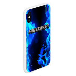 Чехол iPhone XS Max матовый MINECRAFT, цвет: 3D-белый — фото 2