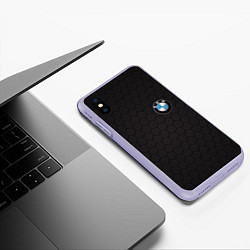 Чехол iPhone XS Max матовый BMW, цвет: 3D-светло-сиреневый — фото 2
